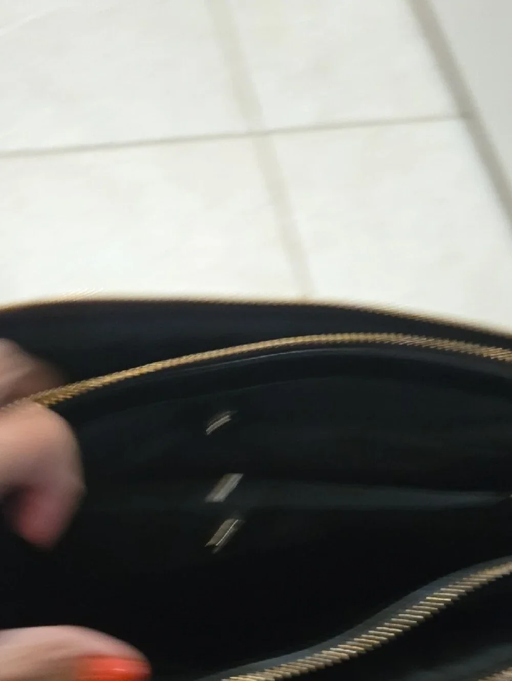 Coach Black Leather Shoulder Bag with Gold Hardware